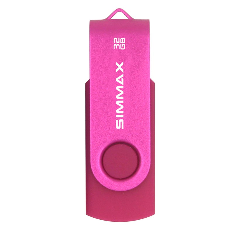 SIMMAX 3 Pack 32GB Memory Stick USB 2.0 Flash Drives Swivel Thumb Drive Pen Drive (32GB Pink Blue Green) - Image 5